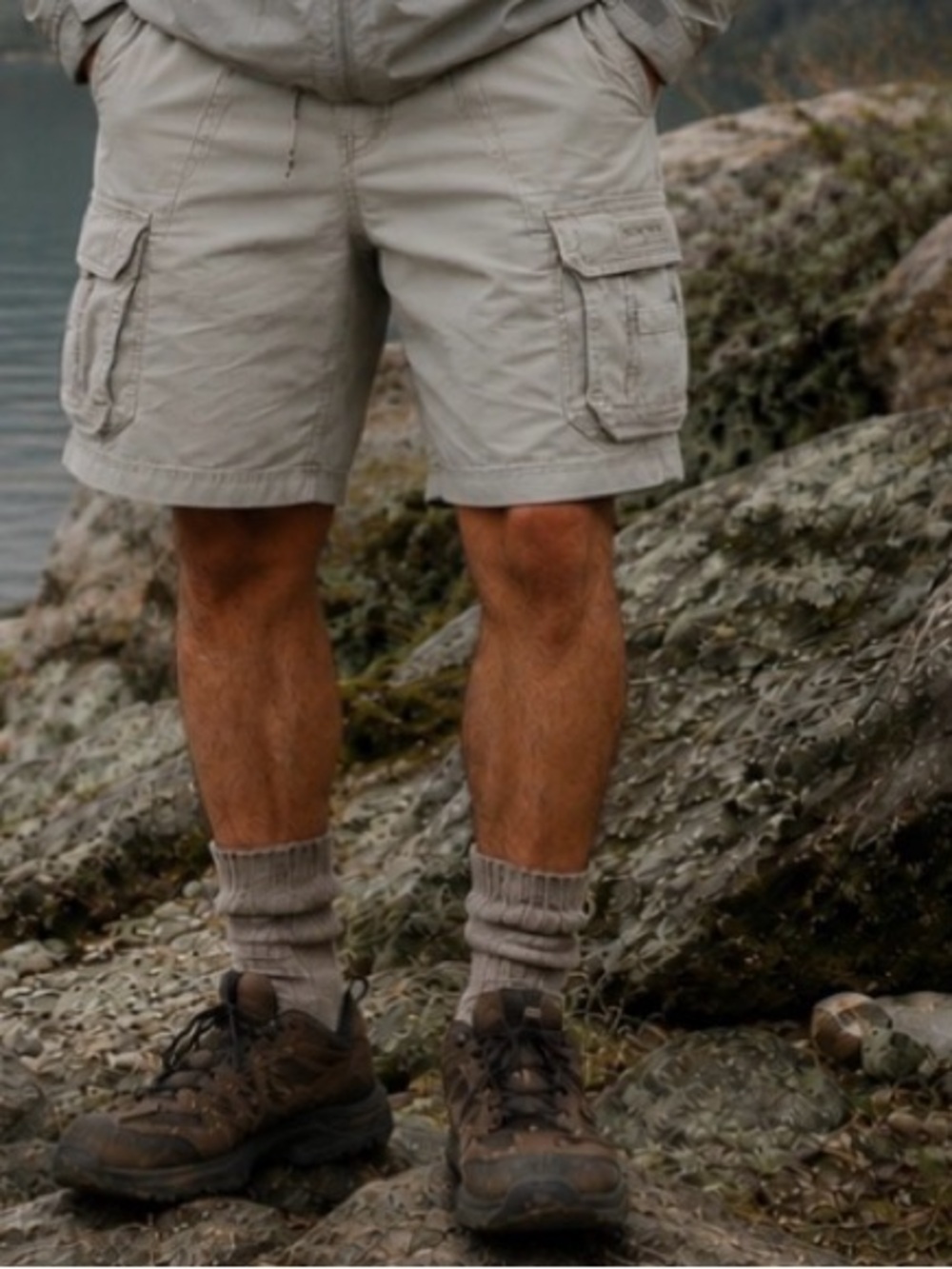 Union Bay Men's Cargo Utility Gorpcore Safari Casual Shorts Khaki Tan Size 36
